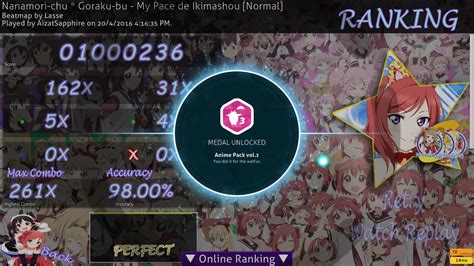 osu achievement list.
